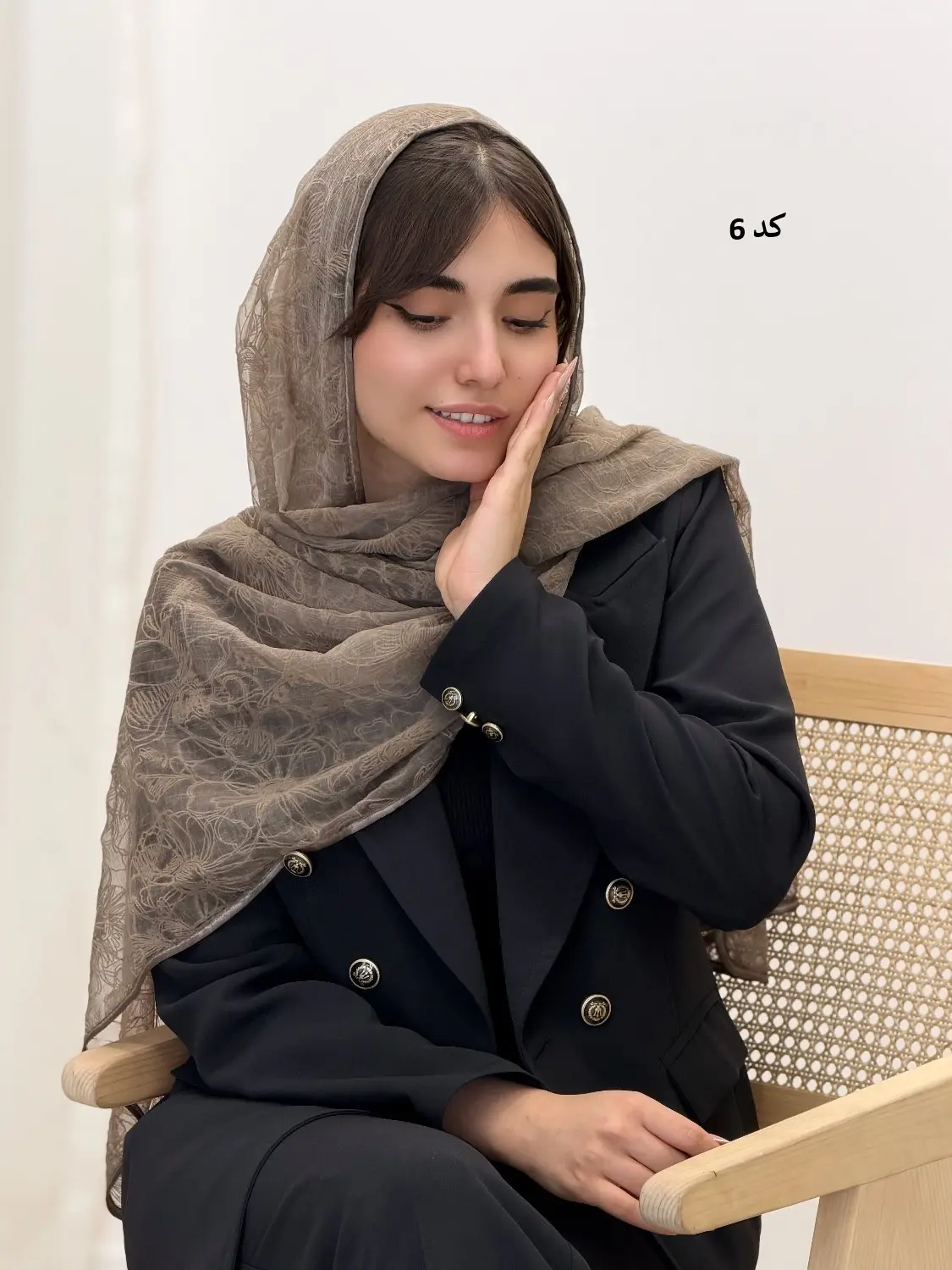 4609-شال حریر گلاره